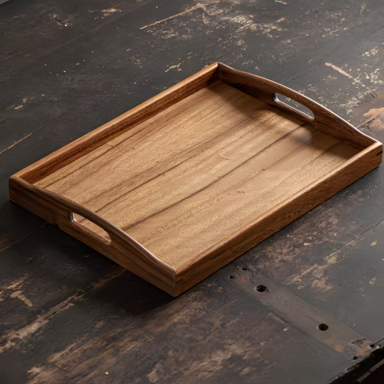 Wooden Tray Set 3 Pcs